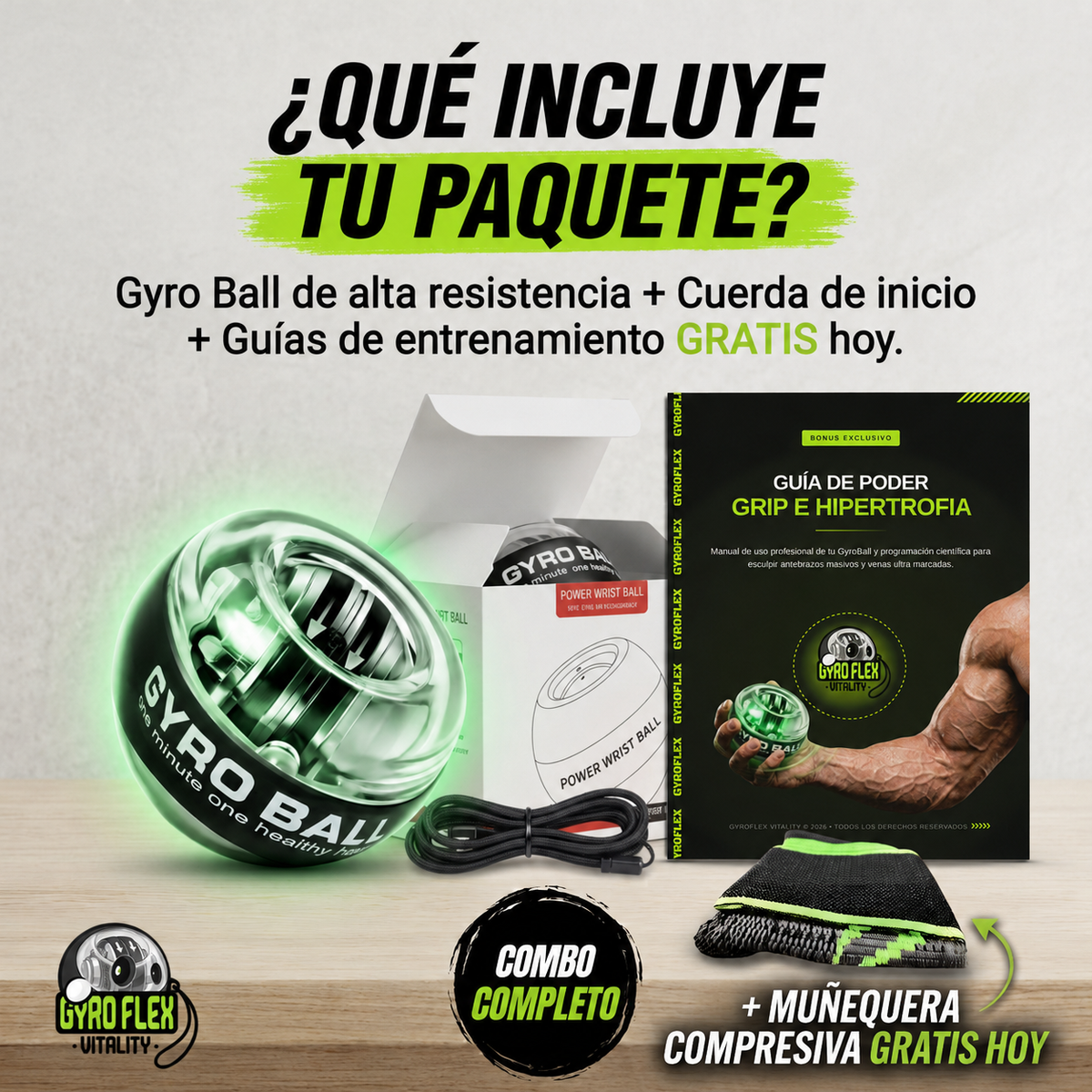 GyroFlex Vitality | Desarrolla Fuerza y Agarre de Hierro