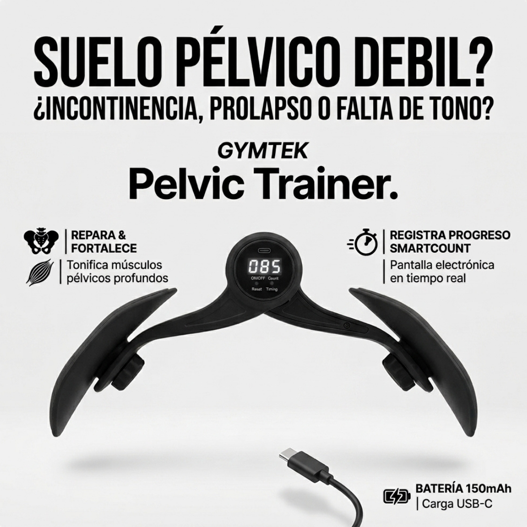Kit Fitness 2 en 1 | Ejercitador Pélvico Digital + Liga Doble Pedal