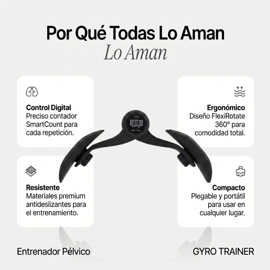 Kit Fitness 2 en 1 | Ejercitador Pélvico Digital + Liga Doble Pedal