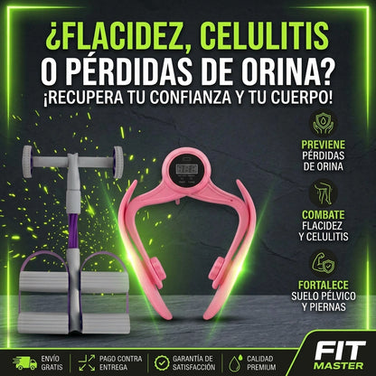 Kit Fitness 2 en 1 | Ejercitador Pélvico Digital + Liga Doble Pedal
