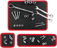 Kit de 3 Alfombrillas Magnéticas de Cuero PU | Almacenamiento Profesional para Herramientas y Reparaciones